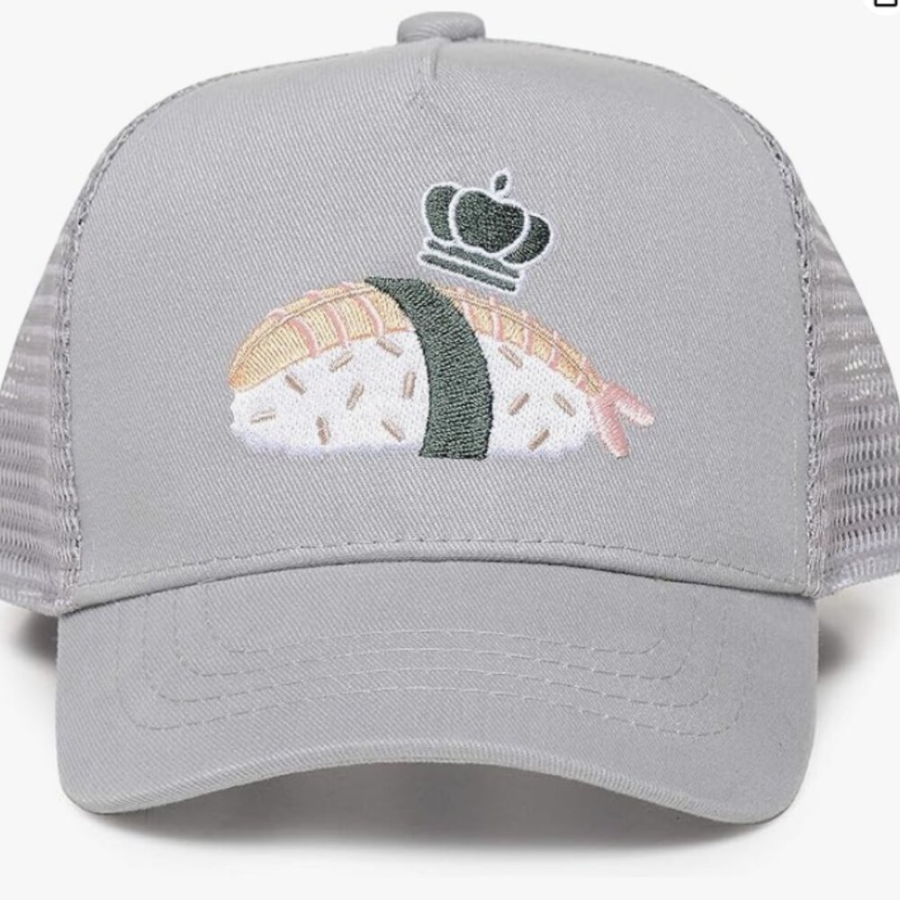 Kids’ Embroidered Baseball Cap - Sun Protection Trucker Hat - Sushi